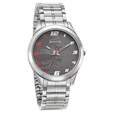 Sonata Men's Watch Analog Grey Dial With Stainless Steel Band, 77063SM07